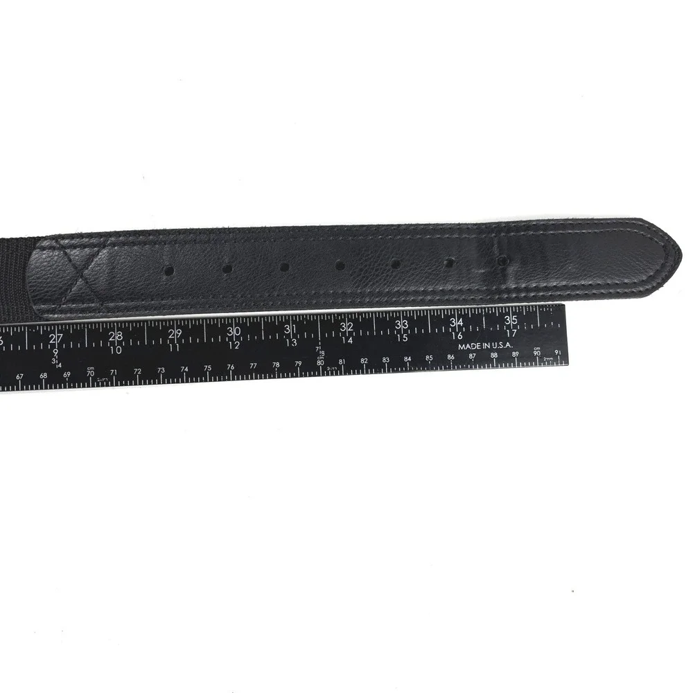 Dickies Belt Men 32 Black Leather Trim Webbed Utility 11GD030001 Workwear Rugged